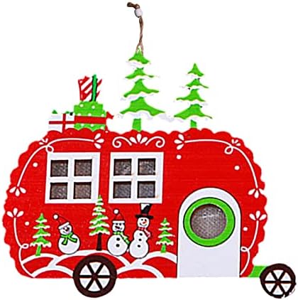 Kreatív Medál Fa Autó, Kis, Fából készült, Üreges Karácsonyi Világító Dísz lakberendezés Candy Cane Garland Fények