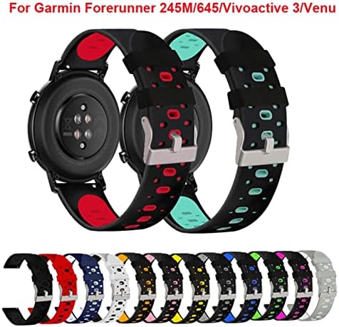 DASEB 20mm Színes Watchband szíj, a Garmin Forerunner 245 245M 645 Zene vivoactive 3 Sport szilikon Okos watchband Karkötő