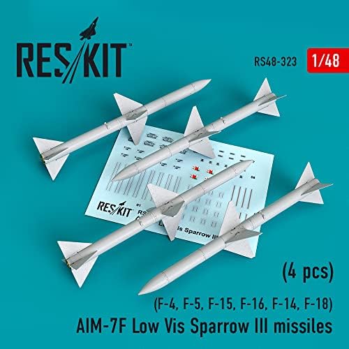 Reskit RS48-0323 - 1/48 AIM-7F Alacsony Vis Veréb III Rakéta (4db), a Légi jármű