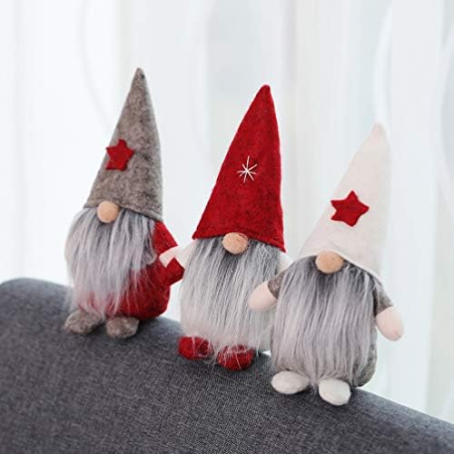 TENDYCOCO Karácsonyi Gnome Plüss Dekoráció svéd Skandináv tomte barátja Babák Figura Plüss Baba Santa Elf Ünnepi Asztal Díszítése (Piros)