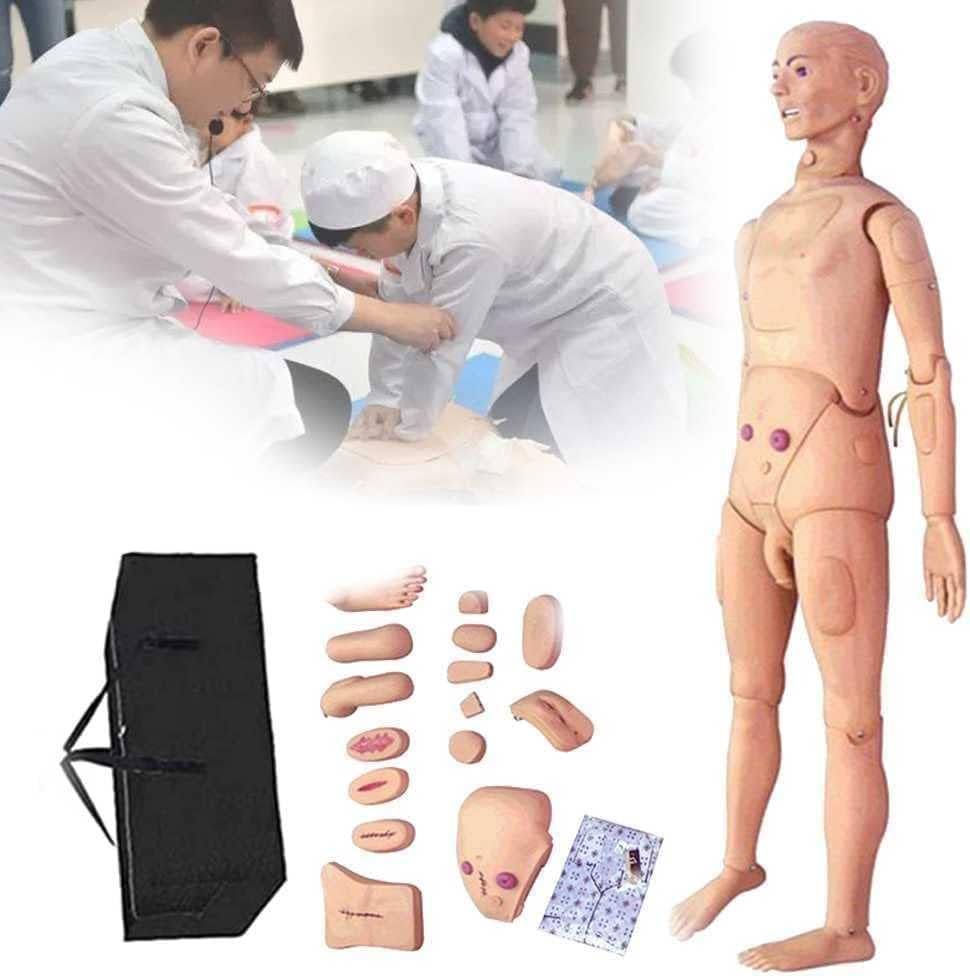 TAKESH 5.57 ft életnagyságú betegellátás Próbabábu Cserélhető Nemi szervek Képzési CPR Szimulátor Orvosi, Ápolói Képzés Próbabábu
