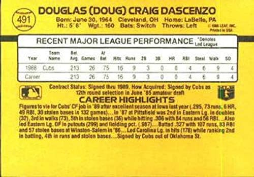 1989 Donruss 491 Doug Dascenzo UER