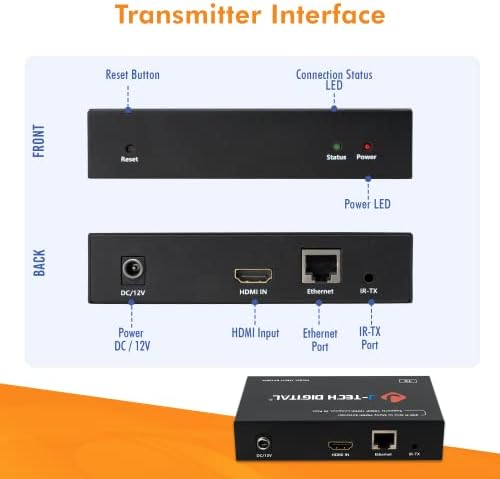 HDMI Extender 1080P 60Hz Át Egyetlen Cat5e/6 akár 328ft (100m) | az Egyik, hogy Sok Beállítás a LAN-hálózaton keresztül, IR Át, H.