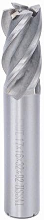 1DB 4 Fuvola Egyenes Szár HSS Állni Marószerszám ，használható kemény anyagok 17mm Vágási Átmérő,16 mm-es Szár Átmérője 32 mm-es Penge hossza,92mm