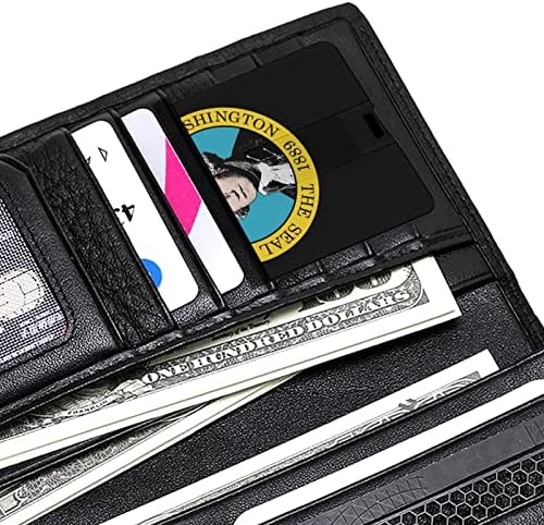 Washington Állami Pecsét Hitelkártya USB Flash Meghajtók Személyre szabott Memory Stick Kulcs, Céges Ajándék, Promóciós Ajándékot 32G