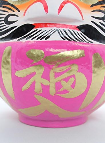 高崎だるま Takasaki Daruma HKDM-11-PK-11 Rózsaszín, No. 11, 13.0 x 11.8 cm (33 x 30 x 31 cm-es), Belső Biztonságos, Takamori Cég Szerencse