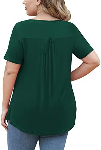 Top Tshirt Női Ősszel, Nyáron Rövid Ujjú Ruha V Nyakú Csipke Pamut Társalgó Plus Size Alapvető Patchwork Tshirt 41 41