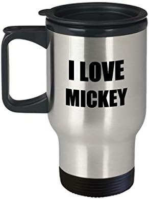 Imádom Mickey Utazási Bögre Vicces Ajándék Ötlet Újdonság Gag Kávé, Tea 14oz Rozsdamentes Acél