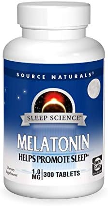 Forrás Naturals Aludni Tudomány Melatonin 1mg - Biztonságos, Nem Szokás Kialakításában - 300 Tabletta