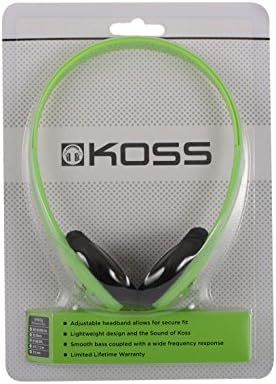 Koss KPH7G A Hordozható Fülhallgató Állítható Fejpánt - Zöld, 8,7 x 6,2 x 2.0