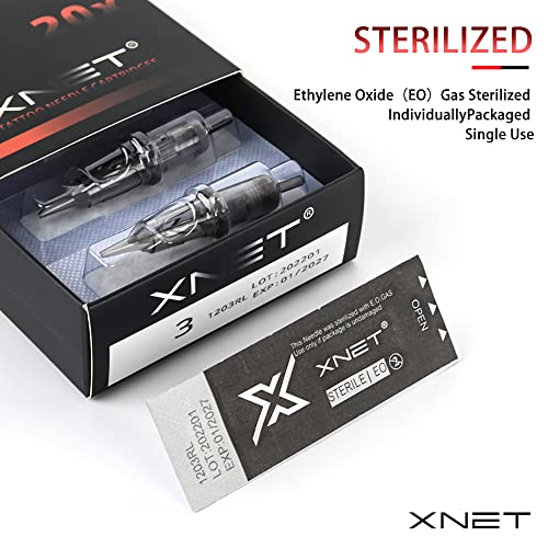 Xnet X-RAY 08 Bugpin 7RL Tetoválás Patronok 20db Eldobható 0,25 mm 7 Kör Bélés Tű Profi Tetováló Művészek Állandó Smink
