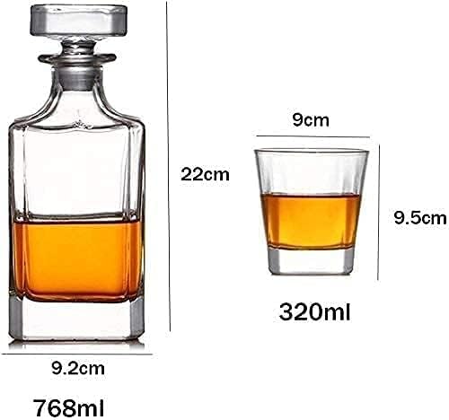 Derítő Meghatározott Whiskys Üveget Bor Palack Whisky Derítő, Poharak Meghatározott 768Ml Kristály Üveg Whiskys Üveget 4 Whiskys Poharak