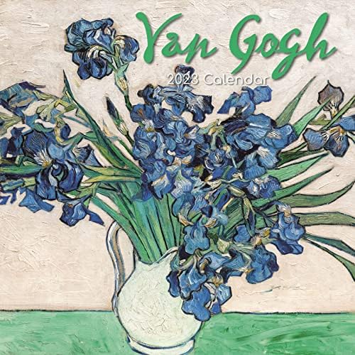 2023 Négyzetes Fali Naptár, Van Gogh, 16 Hónapos Arts & Antik Téma 180 Emlékeztető Matricák (12x12 A)