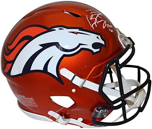 Peyton Manning Aláírt Flash Sebesség Hiteles Broncos Sisak HOF 21 RAJONGÓ 36145 - Dedikált NFL Sisak
