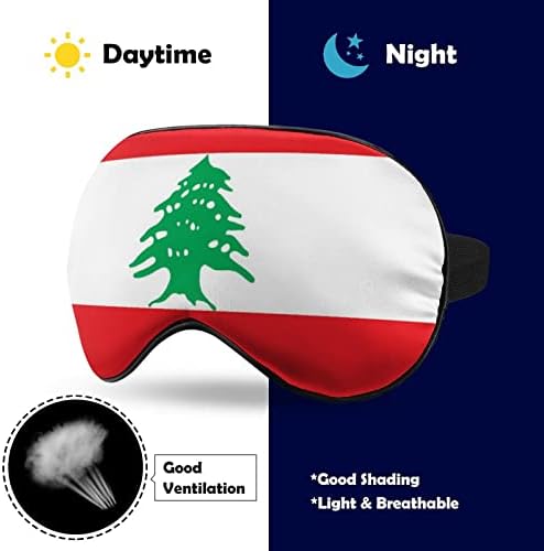 Zászló Libanon Puha Szem Maszk Hatékony Árnyékoló Aludni Maszk Kényelem Kendőt, Elasztikus, Állítható Pánt