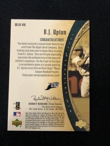 B. j. Upton 2005 Ud Mlb Tárgyak a Játékban Használt Jersey-ben Aláírt Auto Kártya 13/30 - MLB Dedikált Játék Használt Mezek