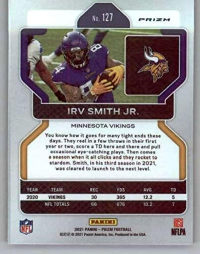 2021 Panini Prizm Prizm Piros Jég 127 Irv Smith Jr. Minnesota Vikings NFL Labdarúgó-Trading Card
