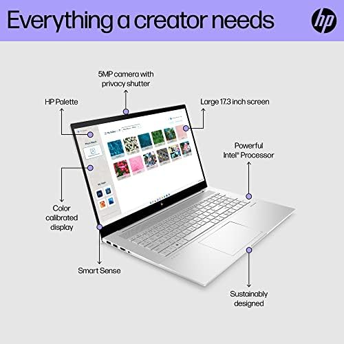 HP 2022 Legújabb Irigység Laptop, 17.3, Full HD felbontású, Érintőképernyős, 12 Generációs Intel Core i7-1260P 12-Core Processzor,