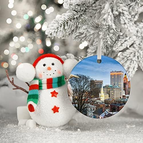 Karácsonyi Dísz Park City, Utah, USA Belvárosi vonalon karácsonyfa Lóg Emlék, Kétoldalas Porcelán/Kerámia Dísz, Ajándék Barátok/Túra