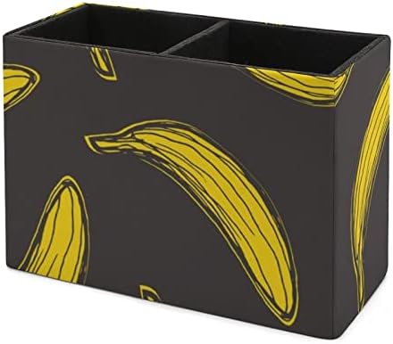 Sárga Banán PU Bőr Ceruza Birtokosai Többfunkciós Toll Csésze Tartály Minta Asztal Szervező Az Office Home