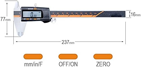 ZLXDP Vernier Féknyereg Pontszám Kijelző Rozsdamentes Acél LCD Elektronikus Digitális Féknyereg 0-150 mm-Külső-Belső Átmérő, Magasság,