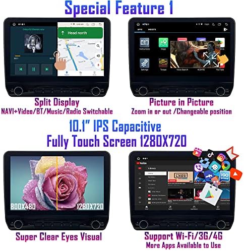 AASINUOZTEC 10.1, Android Autó Sztereó Egyetlen 1 Din Rádió Forgatható & Levehető IPS érintőképernyő, GPS Navigációs fejegység, Bluetooth Audio