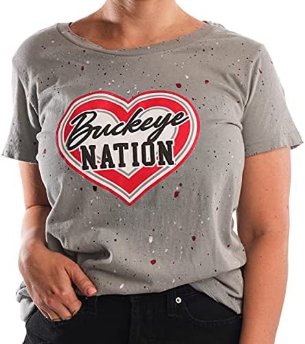 A Vad Kollektív Ohio State Buckeyes Női Nemzet Fröccs Festék, T-Shirt