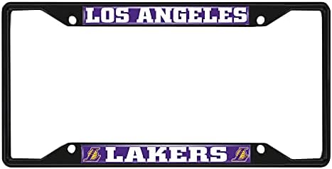 FANMATS 31333 Los Angeles Lakers Fém Rendszámtábla Keret, Fekete Kivitelben