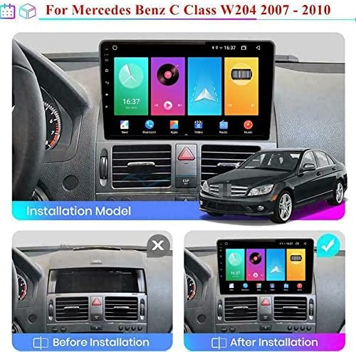 Autosion 9 hüvelykes Android 12 autórádió a Mercedes-Benz W204 C200 C230 C250 C300 C350 2006-2011 GPS Navigáció Bluetooth Kormánykerék