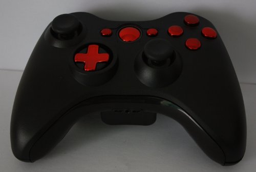Egyéni Chrome-Piros-fekete Xbox 360 Controller Shell Ház, új Átalakuló Kagyló (Piros Átalakuló D-pad)