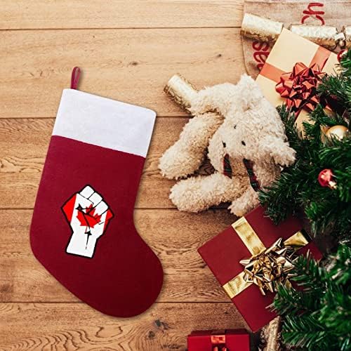 Emelt Ököl Kanadai Zászló Személyre Szabott Karácsonyi Harisnya Haza Karácsonyfa Kandalló Dekoráció