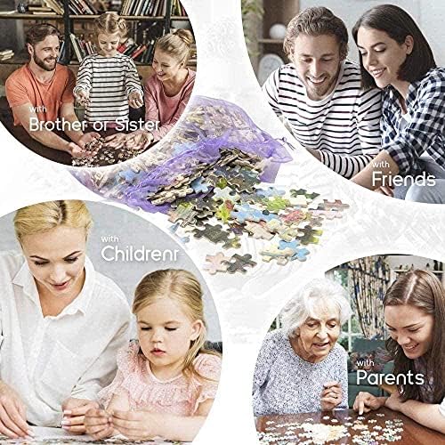 LHJOYSP puzzels Felnőttek számára 500 Város Hídon Folyó Fények okakaluga Oroszország 52x38cm