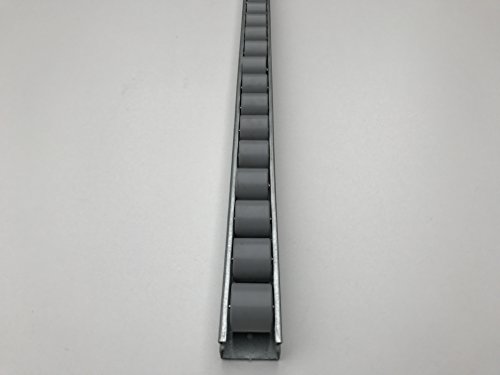 SKX Anyagmozgató Roller Pálya Flow Vasúti Roller Gravitáció Szállítószalag Műanyag Kerekek Átmérője 28 mm-es Szürke (Hossz: 1 m)