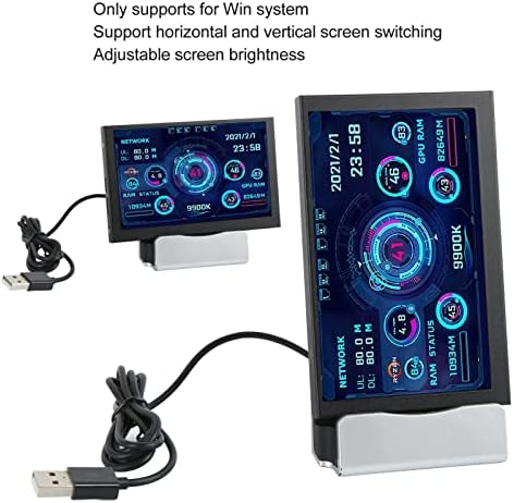 Zunate 5 Hüvelykes IPS USB Mini Képernyőn, Több Téma Számítógép Hőmérséklete Monitor, PC CPU-GPU RAM Adatok Monitor, AIDA64