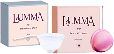 LUMMA® Medium Clear + Nagy Szerelem Rózsaszín (Csomag 2) │Újrafelhasználható Menstruációs Lemez │ Készült Ultra Vékony Orvosi Minőségű
