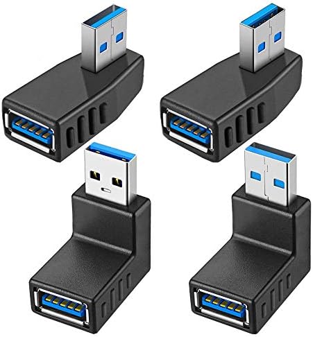 4DB USB 3.0 Adapter Kapcsolókészülékek 90 Fokos Férfi-Nő,USB Csatlakozó, Csatlakoztassa az Extender Csatoló Extender - Beleértve
