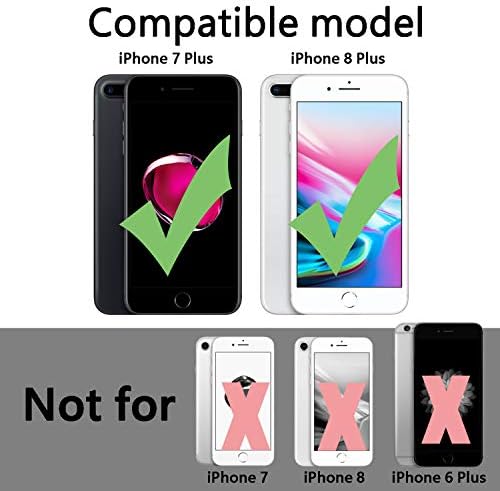 TENOC Telefon Esetében Kompatibilis az iPhone 7 Plus & iPhone 8 Plusz az Esetben, Átlátszó hátlap Lökhárító Esetben a 7 Plus/