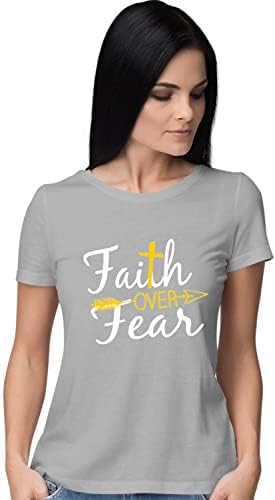 Minden Női Hit Több, Mint A Félelem Kereszt & Nyíl Keresztény Jézus Póló