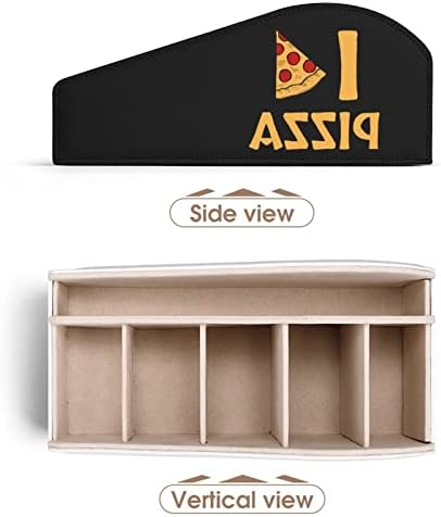 Imádom a Pizzát TV Távirányító tartó, 6 Rekeszes Caddy Doboz Asztal Tárolás Szervező Blu-Ray Média Lejátszó Kozmetikumok