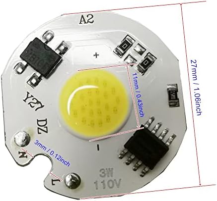 lansan 2db/Sok COB LED Chip Integrált Smart IC vezető nélküli DIY a Mennyezeti Spotlámpa Le Fény Lámpa hideg Fehér / Meleg Fehér AC 110V