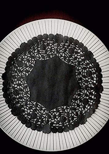 A Pék Ünnepségek, Fekete Papír Csipke Szalvéta Csomag 30 - Eldobható 10 cm Asztal Placemats Kanadában