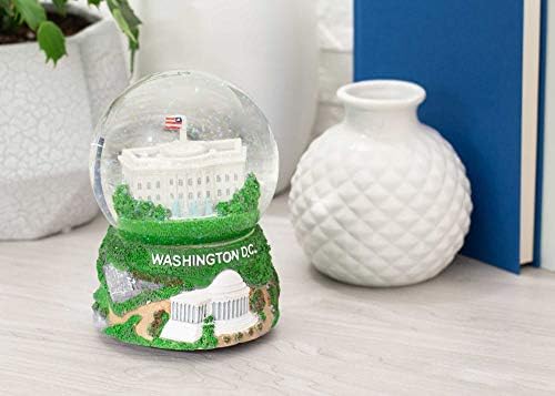 Washingtoni Capitolium 100mm Gyanta Csillogó Víz Globe Játszik Dallamot Star Spangled Banner