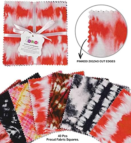 Soimoi Nyakkendő Festék, Nyomtatás Elővágott 5-os Pamut Szövet-Es Négyzetek Varázsa Pack DIY Patchwork Varrás Kézműves - Piros