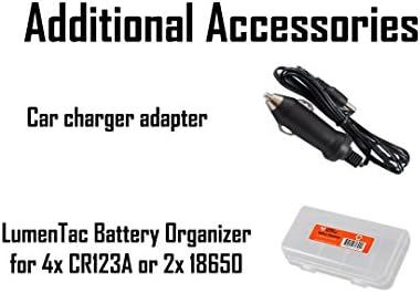 Nitecore SC4 Kiváló Töltő USB Kimenetet Tartalmaz, Autós Töltő Adapter, valamint LumentTac Akkumulátor Szervező Csomag 18650 17650 17670