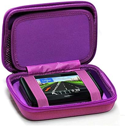 Navitech Lila Nehéz GPS hordtáska Kompatibilis a Tomtom Rider 550 4.3