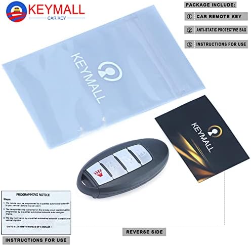 Keymall Kulcsnélküli Bejegyzés Távoli kulcstartó Csere Infiniti Q50 2014 2015 FCC ID:KR5S180144203 P/N:285E3-4HD0C 4A Chip 4 Gomb