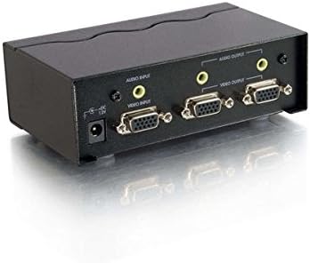 C2G 39967 2-Port VGA Monitor Splitter/Extender 3,5 mm-es Audio (Női Bemenet) Fekete