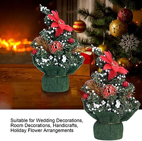 plplaaobo Mesterséges karácsonyfa, Mini Gyönyörű, Aranyos, Okos Színek Asztali Innovatív karácsonyfadísz(piros)