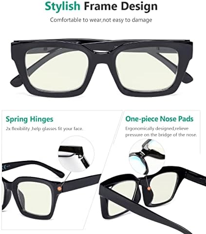 Eyekepper 10% megtakarítás 4 Csomag Kék Fény Szűrő Olvasó Szemüveg, 4 Csomag Tér Számítógép Olvasók a Nők +1.75