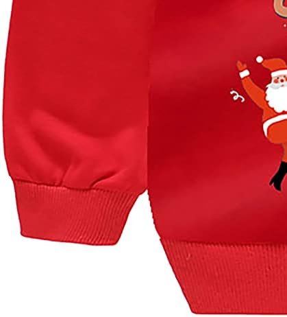 Kisgyermek Gyermekek Téli Karácsonyi Hosszú Ujjú Rajzfilm Nyomtatott Betű Kapucnis Felső Pulóver Outwear Lány Kapucnis Ruhák